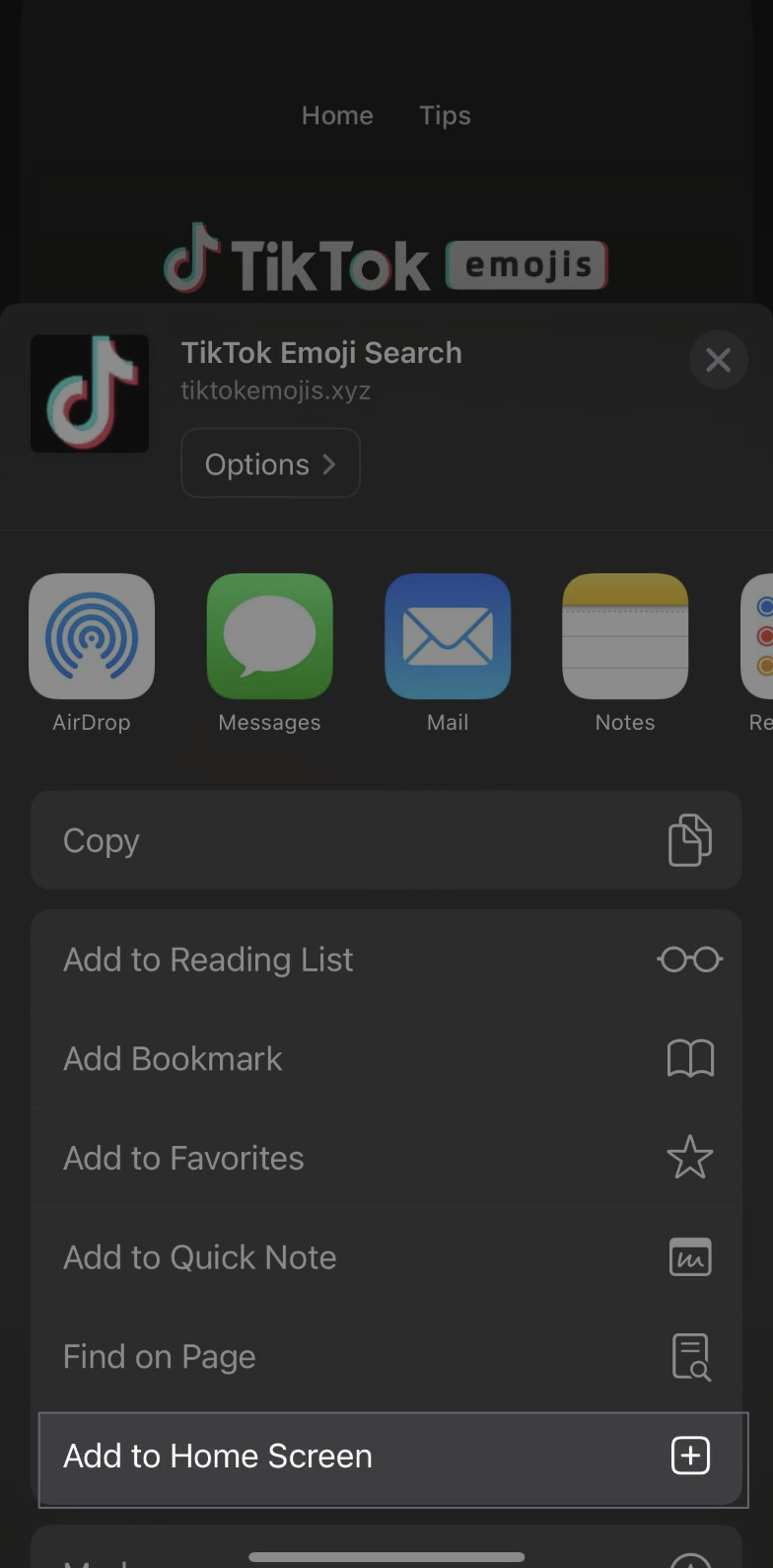 Add to Home Screen