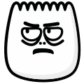 A face with a raised eyebrow, indicating disdain or disapproval.