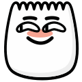 A face with a mischievous grin, indicating a light-hearted or playful mood.
