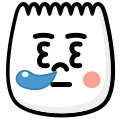 A face with closed eyes, indicating sleepiness or a desire to nap.