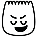 A face with a smug smile, indicating pride or satisfaction.