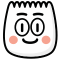 A face with a big smile, indicating happiness or friendliness.