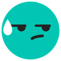 A face with a hand over its mouth, indicating shock or being speechless.