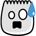 A face with a shocked expression, indicating surprise or disbelief.