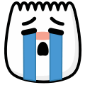 A face with tears, indicating sadness or emotional release.