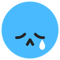 A face with tears, indicating deep sadness or sorrow.