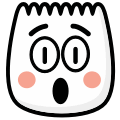 A face with wide eyes and an open mouth, expressing amazement or wonder.